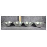 FOUR WEAR-EVER ALUMINUM BOWLS 5.5"