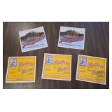 VINTAGE SHABBONA BREW  & TONIC LABELS OTTAWA, IL