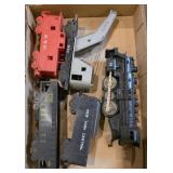 LOUIS MARX & CO. TOY TRAIN CARS BOX LOT PLASTIC