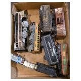 TIN LITHOGRAPH PASSENGER TRAIN CARS BOX LOT