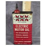 VINTAGETRIPLE-X ELECTRIC MOTOR OIL TIN CAN