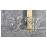 HEISEY  "WAVERLY" CRYSTAL CREAM & SUGAR SET