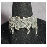 OXIDIZED FAIRY WING MYSTICAL STERLING SILVER RING