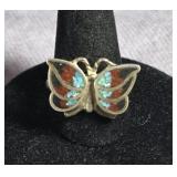SOUTHWESTERN STERLING SILVER BUTTERFLY RING