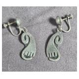 STERLING SILVER SCEW BACK EARRINGS