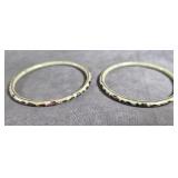 TWO CLOISONNE ENAMEL BANGLE BRACELETS