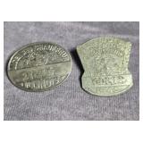 1945 & 1951 ILLINOIS LICENSED CHAUFFEUR BADGES