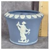 LEFTON BLUE JASPERWARE POSEY POT