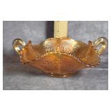 FENTON PERSIAN MARIGOLD CARNIVAL GLASS BONBON DISH