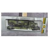 AHM HO SCALE MODEL U.S. ARMY FLAT CAR W/ VEHICLE