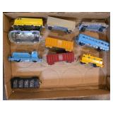 DIE-CAST METAL TOY TRAIN CARS BOX LOT