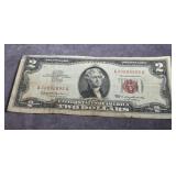 1963 RED SEAL TWO DOLLAR BILL