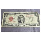 1928-D RED SEAL TWO DOLLAR BILL