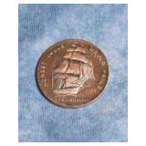 1985 LIBERTY MINT U.S.S. CONSTITUTION SILVER MEDAL