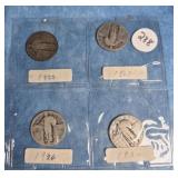 STANDING LIBERTY QUARTERS 1928, 1929, 1926 & 1930