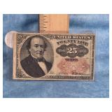 UNITED STATES 25-CENT FRACTIONAL CURRENCY NOTE