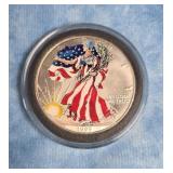 1999 COLORIZED AMERICAN SILVER EAGLE DOLLAR COIN