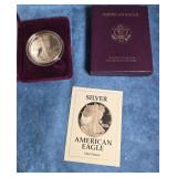 1991 AMERICAN SILVER EAGLE $1 COIN 1 OZ PROOF