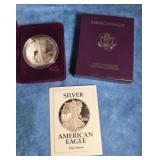 1991 AMERICAN SILVER EAGLE $1 COIN 1 OZ PROOF