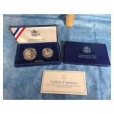 1993 BILL OF RIGHTS COMMEMORATIVE 2-COIN PROOF SET