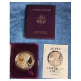 1991 AMERICAN SILVER EAGLE $1 COIN 1 OZ PROOF