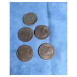 FIVE SUSAN B. ANTHONY DOLLAR COINS 1979 D MINT