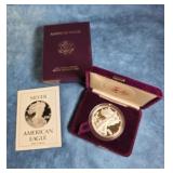 1989 AMERICAN SILVER EAGLE COIN 1 OZ PROOF