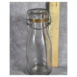 VINTAGE FARM HOUSE CREAM BOTTLE COPPER BAND