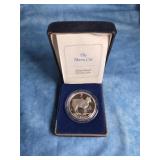 1988 ISLE OF MAN 1 OZ SILVER MANX CAT PROOF COIN