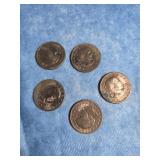 FIVE SUSAN B. ANTHONY DOLLAR COINS 1979 D MINT