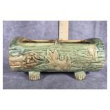 WELLER WOODCRAFT OAK LEAF FOOTED LOG PLANTER