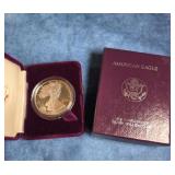 1989 AMERICAN SILVER EAGLE COIN 1 OZ PROOF