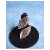 MEXICAN STERLING SILVER BYPASS WRAP RING