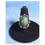 NAVAJO STERLING SILVER TURQUOISE RING