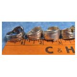 FOUR HAND MADE SPOON RINGS SIVER PLATED