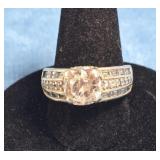 STERLING SILVER CUBIC ZIRCONIA RING SIZE 5.5