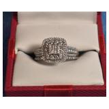 10KT WG DIAMOND ENGAGEMENT RING & WEDDING BAND