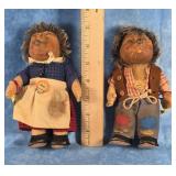 VINTAGE STEIFF MECKI & MICKI HEDGEHOG DOLLS