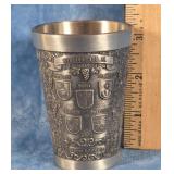 VINTAGE ZINN BECKER STUTTGART GERMAN PEWTER CUP