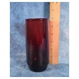 6 RUBY RED DRINKING GLASSES
