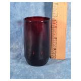 8 ROYAL RUBY RED DEPRESSION GLASS JUICE CUPS