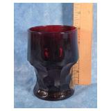 6 ANCHOR HOCKING GEORGIAN RUBY RED FLAT TUMBLERS