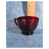 8 ROYAL RUBY RED DEPRESSION GLASS PUNCH CUPS