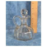 CLEAR GLASS CRUET WITH STOPPER