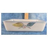 FIRE KING BISCAYNE MILK GLASS LOAF PAN