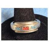 NATIVE AMERICAN STERLING SILVER RING SIZE 7