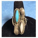NATIVE AMERICAN STERLING SILVER RING SIZE 5.5