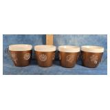 4 WEST BEND THERMOSERV COPPER INSULATED MUGS