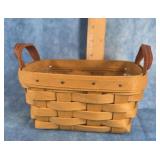 LONGABERGER 2003 SMALL BASKET LEATHER HANDLES