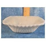 ANCHOR HOCKING MILK GLASS SQUARE CANDY DISH